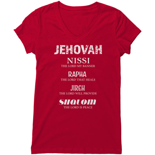 The Names of God Women's V-Neck Tee