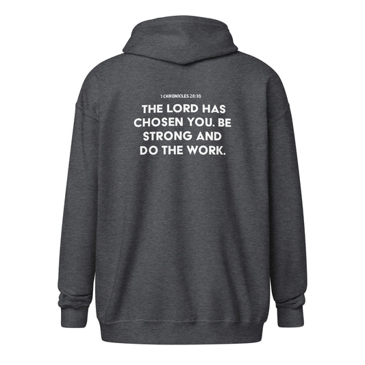 God Sed Liv/1 Chronicles 28:10 Unisex Full-Zip Hoodie