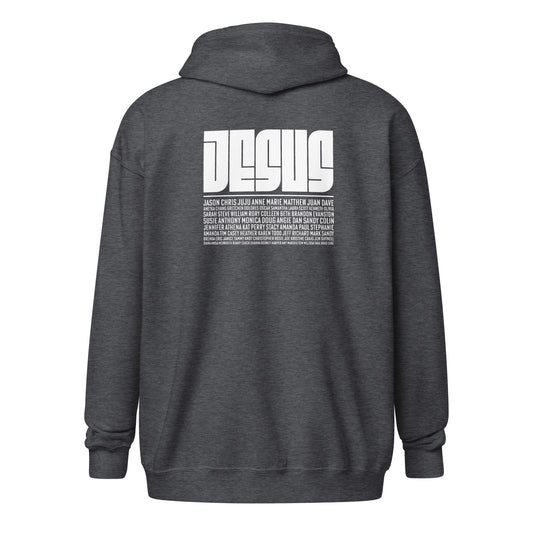 God Sed Liv/Jesus Above All Names Unisex Full-Zip Hoodie