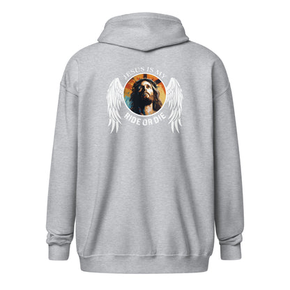 God sed Liv/Jesus Is My Ride or Die Unisex Full-Zip Hoodie