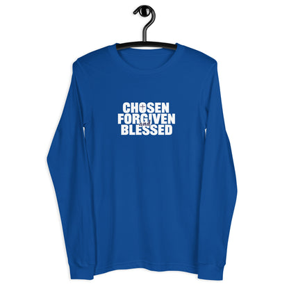 Chosen, Forgiven & Blessed Unisex Long-Sleeve Tee